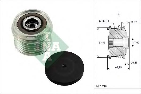 Купити 588164 VALEO Шків генератора