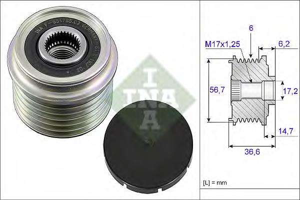 Інерційний шків INA 535003310 ціна, від 29.69 USD