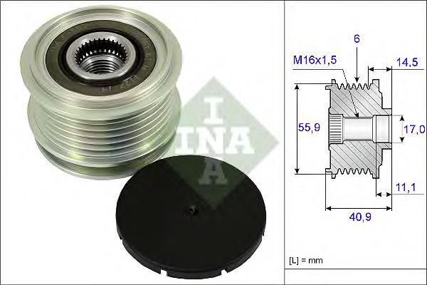 Інерційний шків INA 535001210 ціна, від 26.32 USD