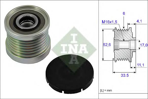 Інерційний шків INA 535002510 ціна, від 23.31 USD