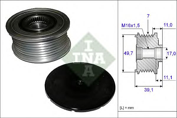Купити 535008410 INA Шків генератора