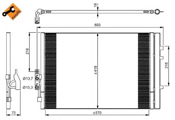 Конденсатор кондиціонера NRF 350035 ціна, від 79.25 USD
