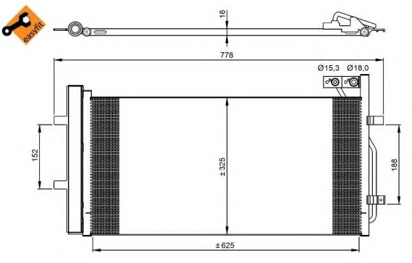Конденсатор кондиціонера NRF 350029 ціна, від 115.12 USD