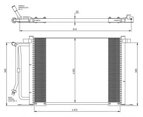 Конденсатор кондиціонера NRF 35250 ціна, від 69.66 USD