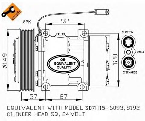 Компресор системи кондиціювання NRF 32699 ціна, від 215.22 USD