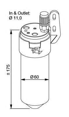 Ресивер-осушувач кондиціонера NRF 33200 ціна, від 15.90 USD