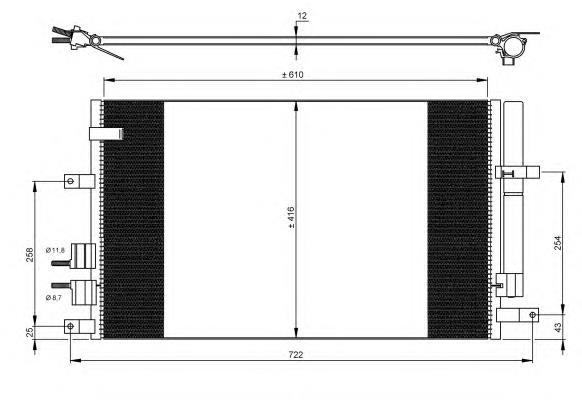 Радіатор охолодження кондиціонера NRF 35911