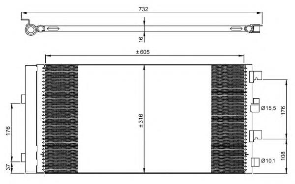 Конденсатор кондиціонера NRF 35969 ціна, від 83.57 USD