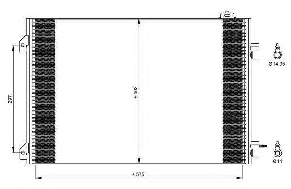 Радіатор охолодження кондиціонера NRF 35545