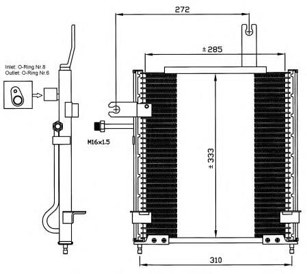Конденсатор кондиціонера NRF 35597 ціна, від 76.24 USD