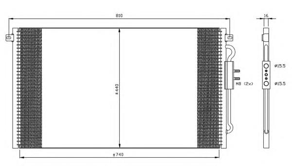 Конденсатор кондиціонера NRF 35448 ціна, від 86.05 USD