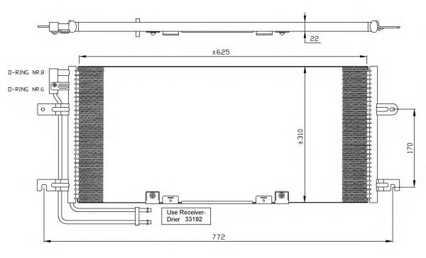 Радіатор кондиціонера AC830071 Maxgear