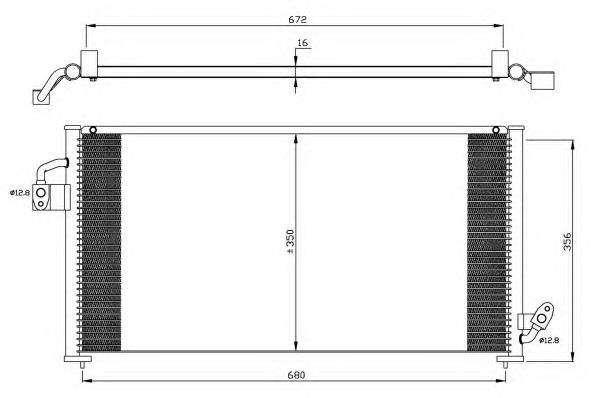 Купити 35523 NRF Радіатор системи охолодження кондиціонера