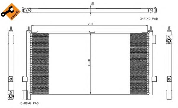 Конденсатор кондиціонера NRF 35522 ціна, від 102.86 USD
