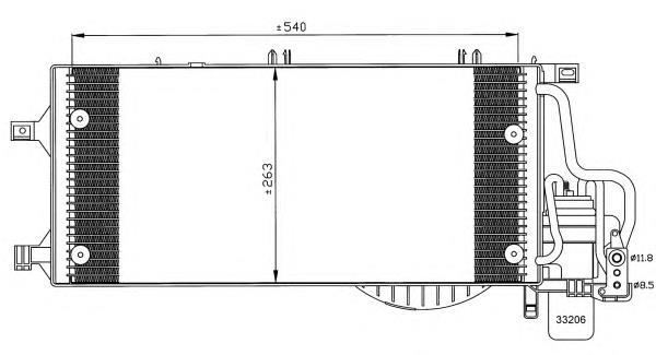 Радіатор охолодження кондиціонера NRF 35531