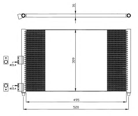 Радіатор охолодження кондиціонера NRF 35502