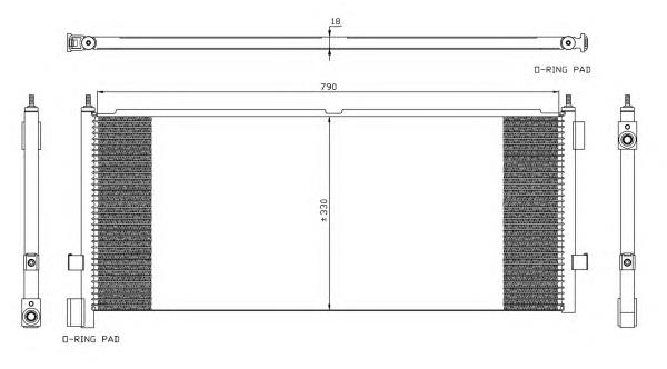 Купити 35892 NRF Радіатор системи охолодження кондиціонера