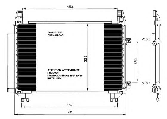 Конденсатор кондиціонера NRF 35653 ціна, від 100.26 USD