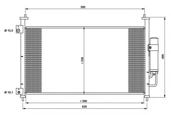 Радіатор охолодження кондиціонера NRF 35763