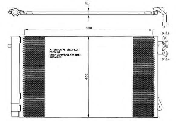Радіатор охолодження кондиціонера NRF 35743