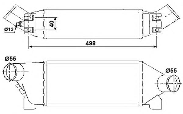 Купити 30259 NRF Радіатор интеркуллера