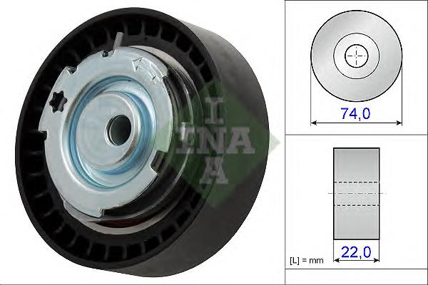 Ролик натяжителя ременя газорозподілу INA 531087610 ціна, від 24.15 USD