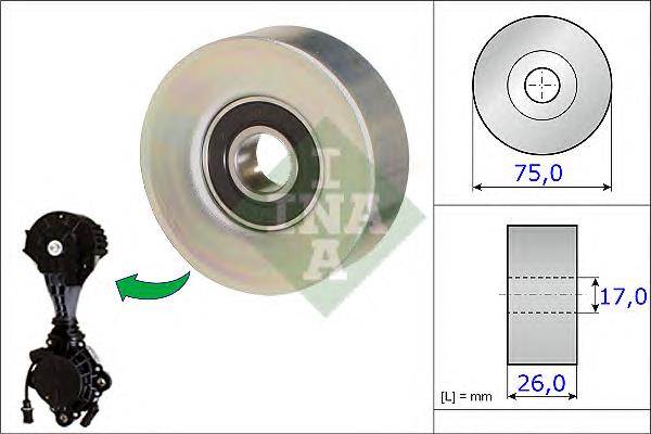 Натяжний ролик INA 532067610 ціна, від 26.34 USD