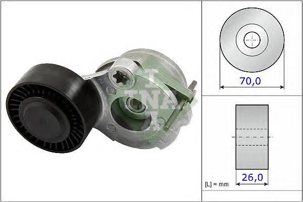 Натягувач приводного ременя INA 534047010 ціна, від 44.99 USD