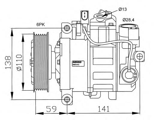 Компресор системи кондиціювання NRF 32229 ціна, від 117.16 USD