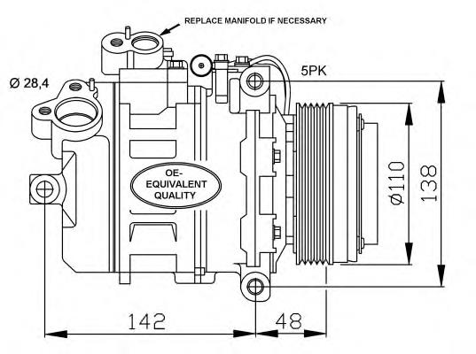 Компресор системи кондиціювання NRF 32123 ціна, від 242.14 USD