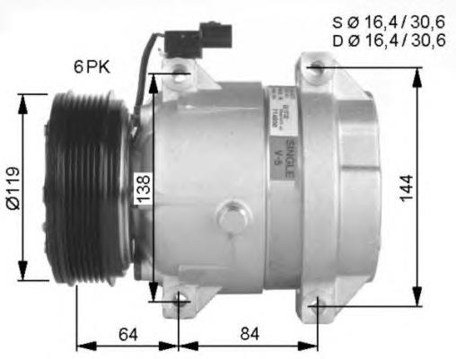 Компресор системи кондиціювання Lucas ACP819 ціна, від 207.11 USD