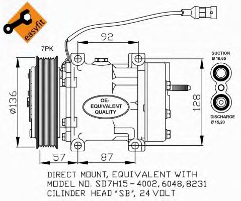 Компресор системи кондиціювання NRF 32477 ціна, від 188.10 USD