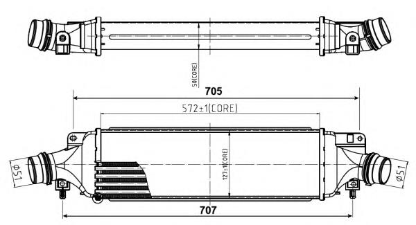 Радіатор інтеркулера NRF 30780