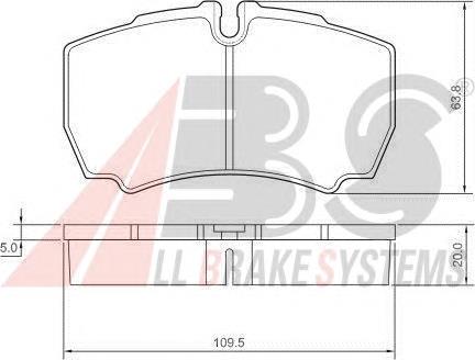 Задні дискові колодки ABS 37298
