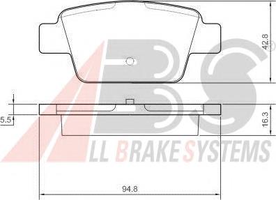 Задні гальмівні колодки ABS 37291 ціна, від 13.31 USD