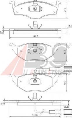 Гальмівні колодки ABS 37345 ціна, від 20.16 USD