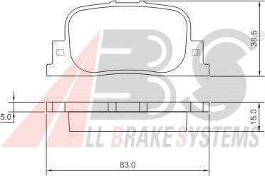 Задні гальмівні колодки ABS 37330 ціна, від 11.47 USD