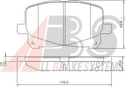 Гальмівні колодки ABS 37229 ціна, від 19.53 USD