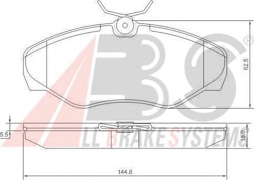 Гальмівні колодки ABS 37287 ціна, від 17.62 USD