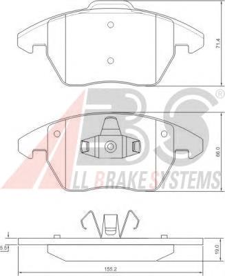 Гальмівні колодки ABS 37429 ціна, від 18.74 USD