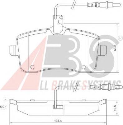 Гальмівні колодки ABS 37430 ціна, від 20.87 USD