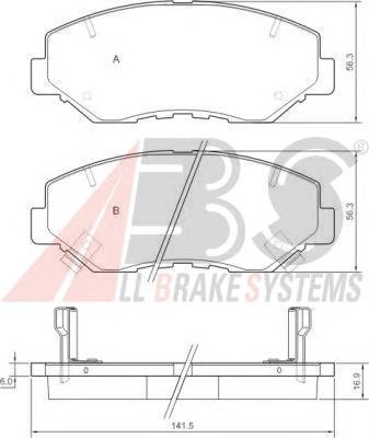 Купити 37424 ABS Колодки гальмівні передні, дискові