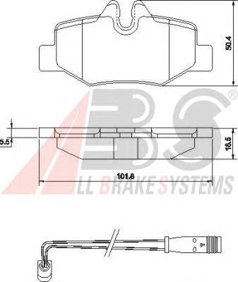 Купити 37450 ABS Задні колодки