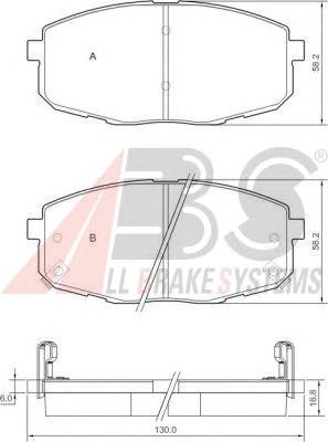 Купити 37442 ABS Колодки гальмівні передні, дискові