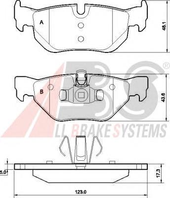 Задні гальмівні колодки ABS 37437 ціна, від 14.13 USD