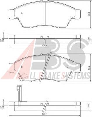 Гальмівні колодки ABS 37407 ціна, від 22.55 USD