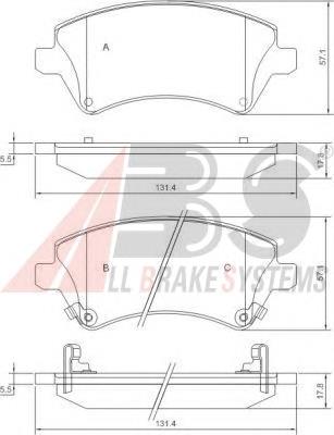 Гальмівні колодки ABS 37405 ціна, від 14.36 USD