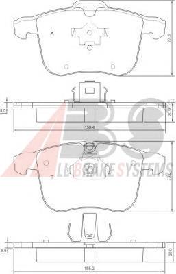Гальмівні колодки ABS 37389 ціна, від 23.56 USD
