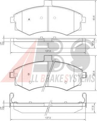 Купити 37403 ABS Колодки гальмівні передні, дискові
