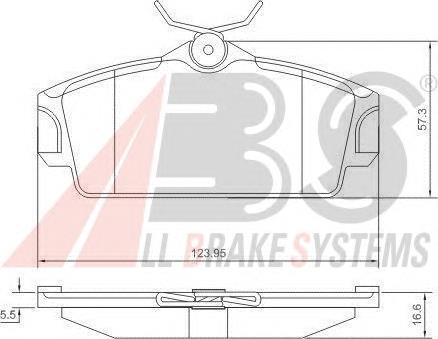 Колодки гальмівні передні, дискові 37046 ABS